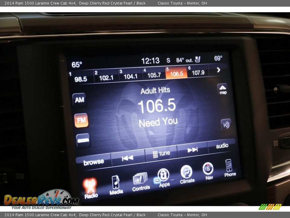2014 Ram 1500 Laramie Crew Cab 4x4 Deep Cherry Red Crystal Pearl / Black Photo #13
