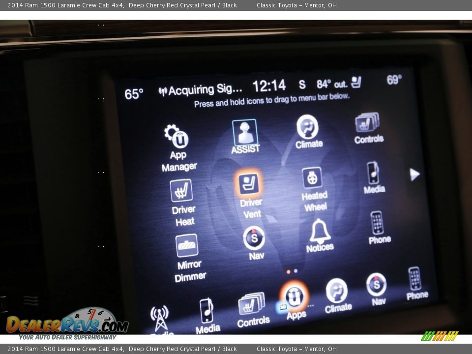 2014 Ram 1500 Laramie Crew Cab 4x4 Deep Cherry Red Crystal Pearl / Black Photo #14