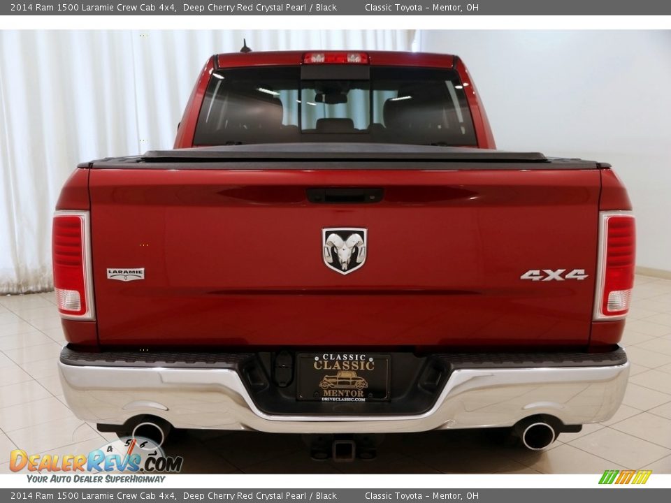 2014 Ram 1500 Laramie Crew Cab 4x4 Deep Cherry Red Crystal Pearl / Black Photo #35