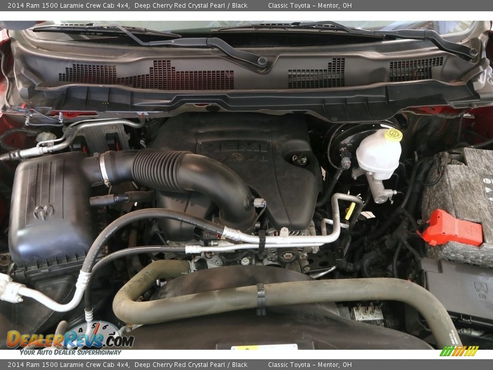 2014 Ram 1500 Laramie Crew Cab 4x4 Deep Cherry Red Crystal Pearl / Black Photo #36