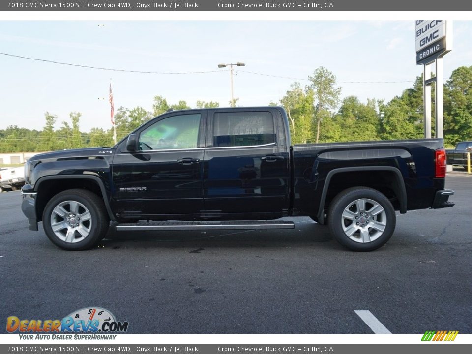 2018 GMC Sierra 1500 SLE Crew Cab 4WD Onyx Black / Jet Black Photo #15