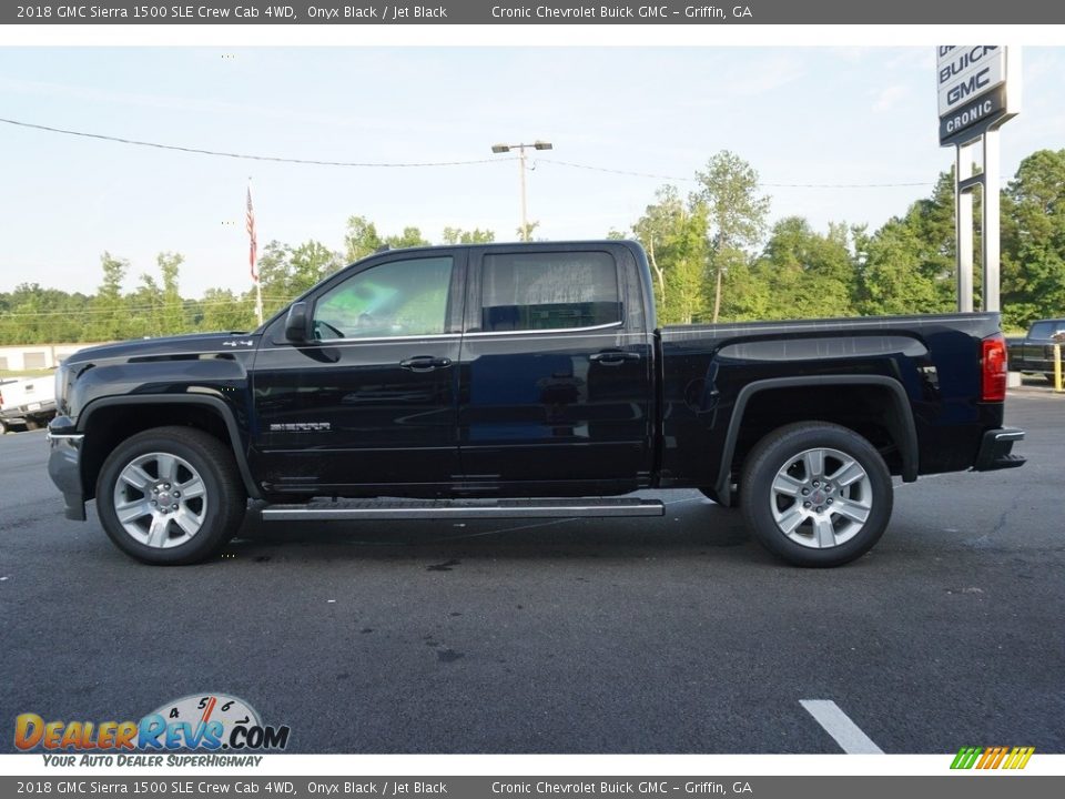 2018 GMC Sierra 1500 SLE Crew Cab 4WD Onyx Black / Jet Black Photo #15