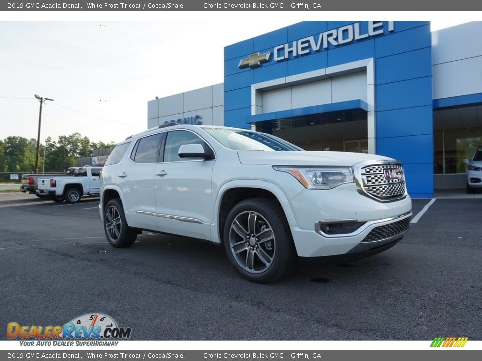 2019 GMC Acadia Denali White Frost Tricoat / Cocoa/Shale Photo #1