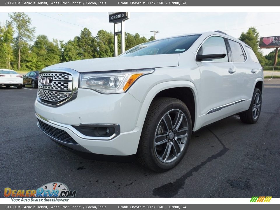 2019 GMC Acadia Denali White Frost Tricoat / Cocoa/Shale Photo #3