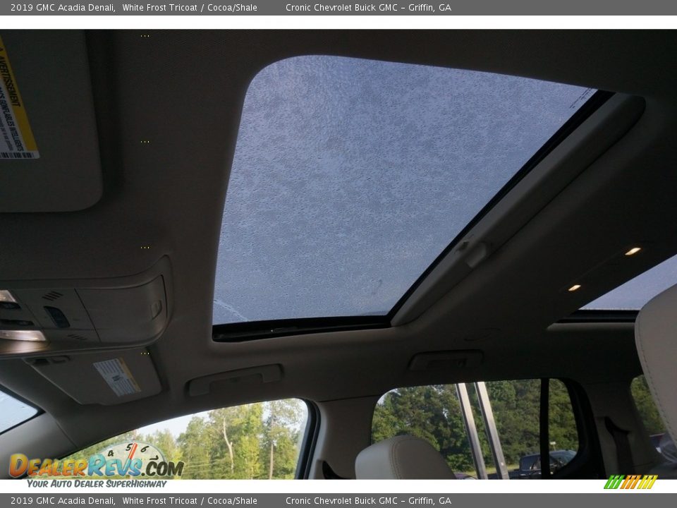 2019 GMC Acadia Denali White Frost Tricoat / Cocoa/Shale Photo #6