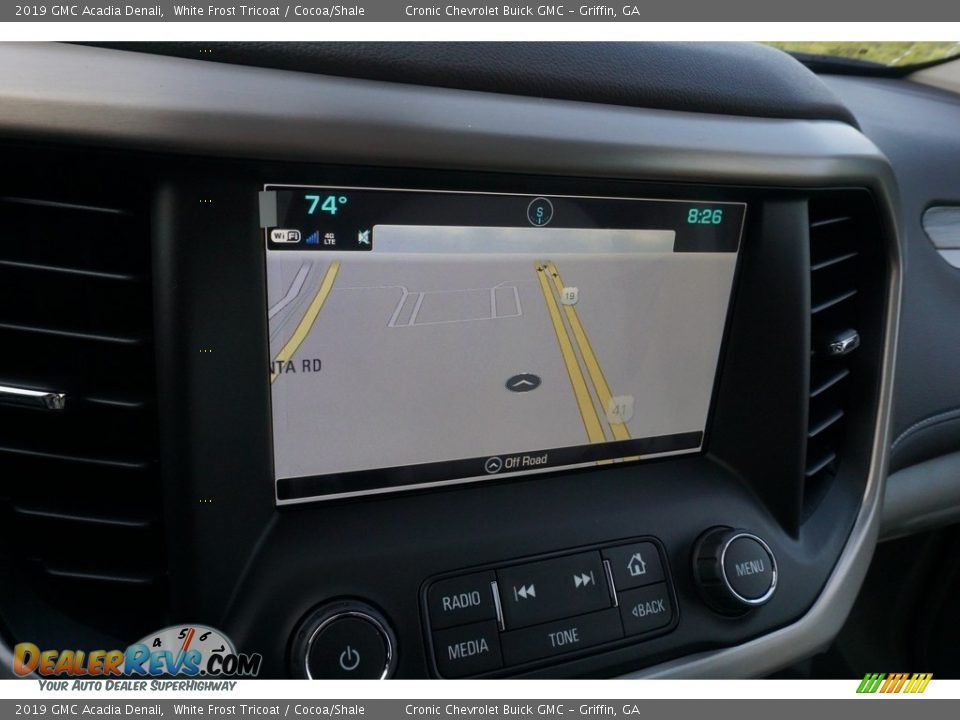 2019 GMC Acadia Denali White Frost Tricoat / Cocoa/Shale Photo #7