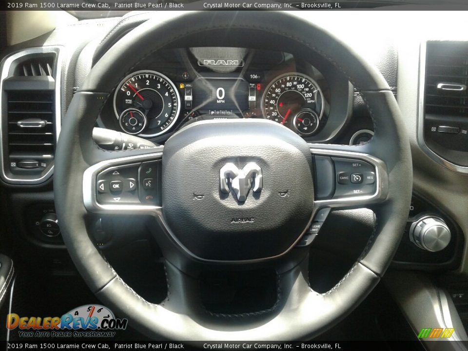 2019 Ram 1500 Laramie Crew Cab Steering Wheel Photo #14