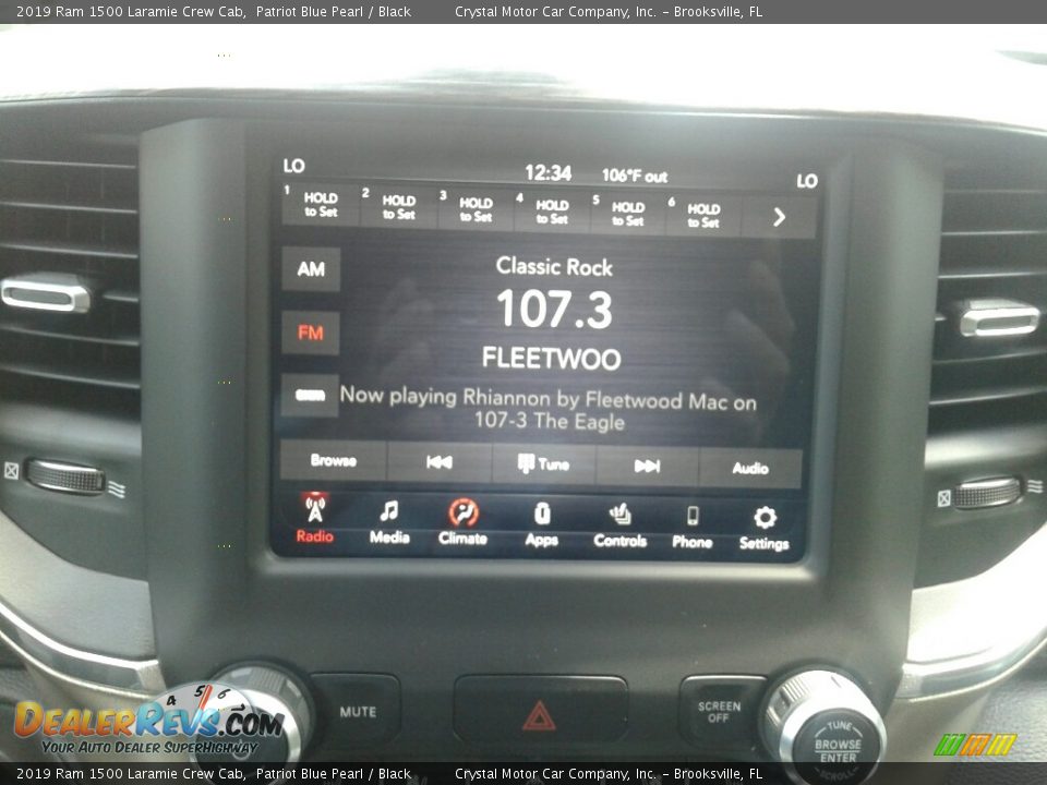 2019 Ram 1500 Laramie Crew Cab Patriot Blue Pearl / Black Photo #15