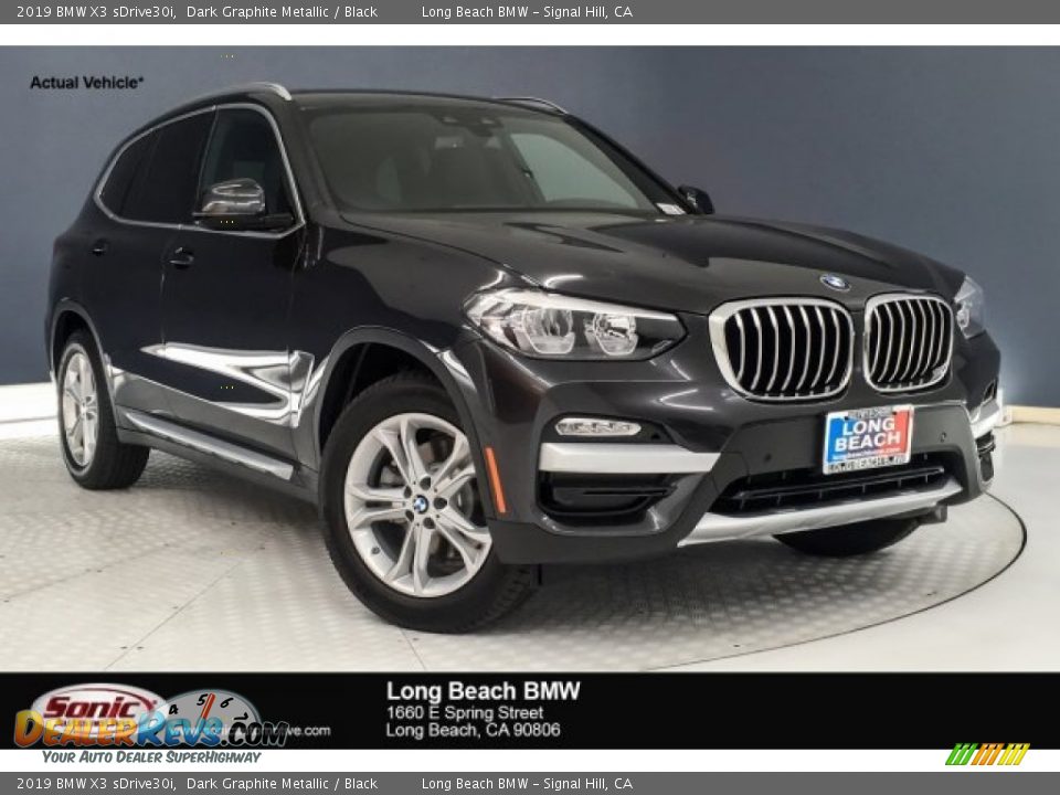 2019 BMW X3 sDrive30i Dark Graphite Metallic / Black Photo #1