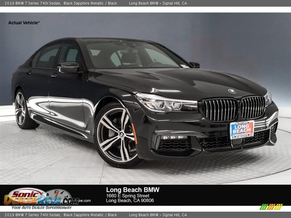 2019 BMW 7 Series 740i Sedan Black Sapphire Metallic / Black Photo #1