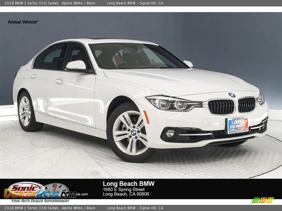2018 BMW 3 Series 330i Sedan Alpine White / Black Photo #1
