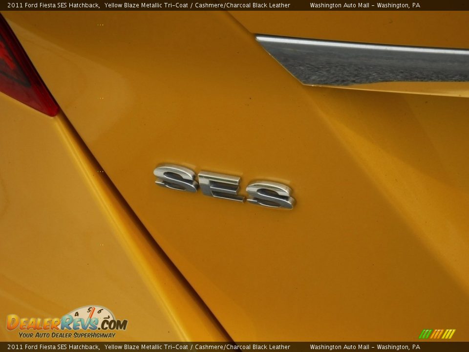 2011 Ford Fiesta SES Hatchback Yellow Blaze Metallic Tri-Coat / Cashmere/Charcoal Black Leather Photo #10