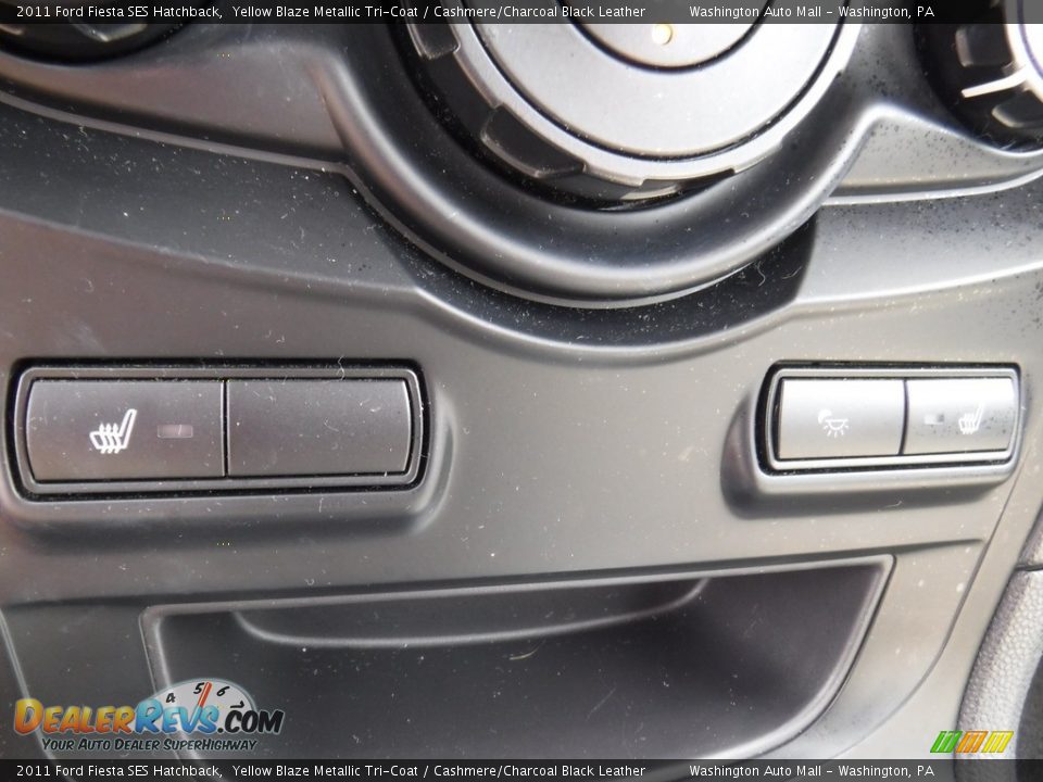 2011 Ford Fiesta SES Hatchback Yellow Blaze Metallic Tri-Coat / Cashmere/Charcoal Black Leather Photo #19