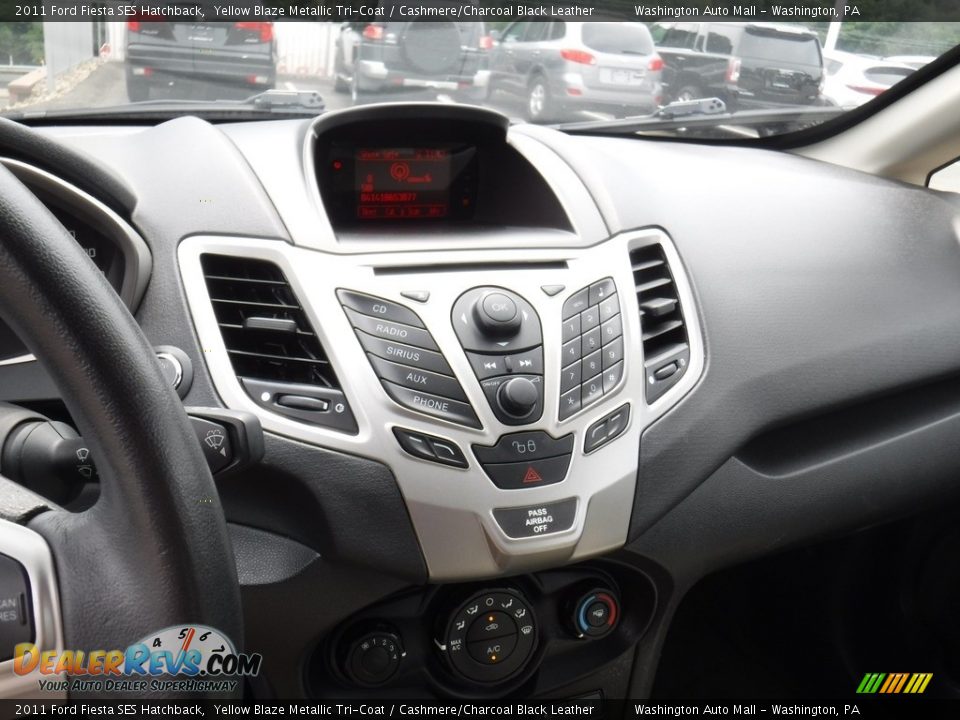2011 Ford Fiesta SES Hatchback Yellow Blaze Metallic Tri-Coat / Cashmere/Charcoal Black Leather Photo #20