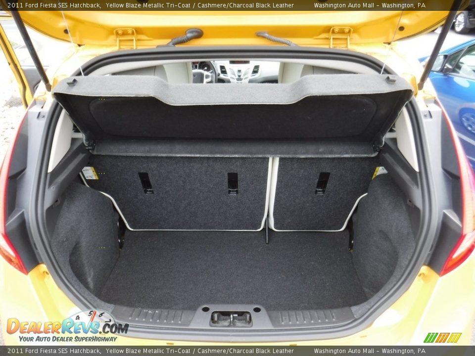 2011 Ford Fiesta SES Hatchback Yellow Blaze Metallic Tri-Coat / Cashmere/Charcoal Black Leather Photo #25