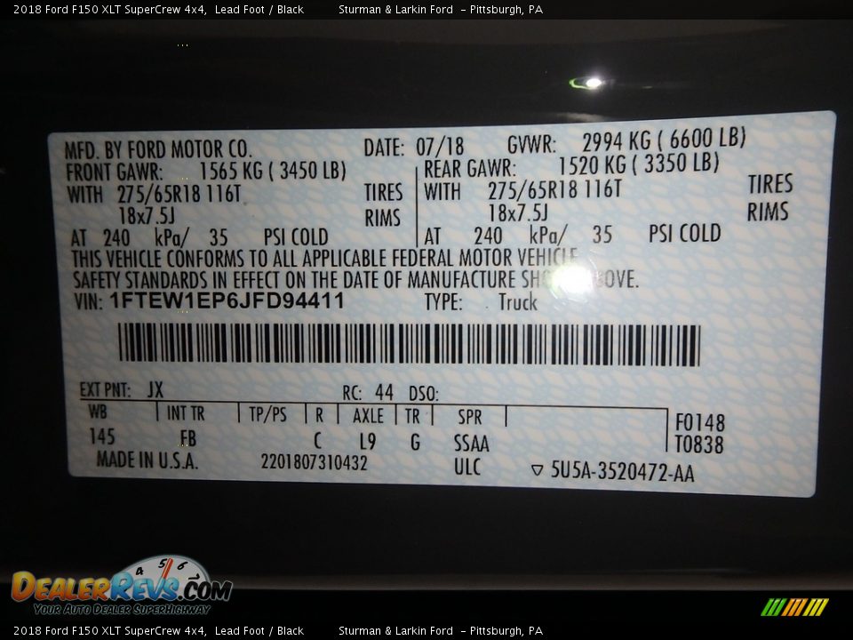 2018 Ford F150 XLT SuperCrew 4x4 Lead Foot / Black Photo #10