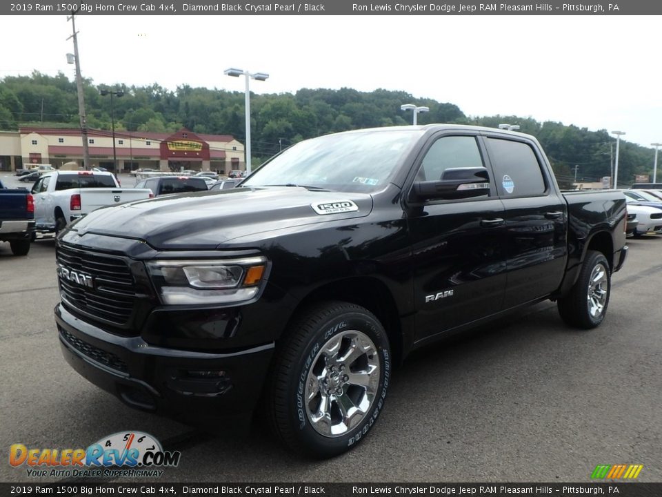 2019 Ram 1500 Big Horn Crew Cab 4x4 Diamond Black Crystal Pearl / Black Photo #1
