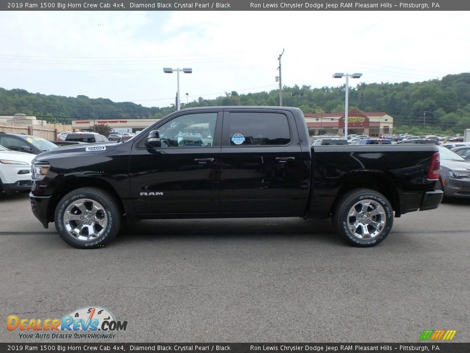 2019 Ram 1500 Big Horn Crew Cab 4x4 Diamond Black Crystal Pearl / Black Photo #2