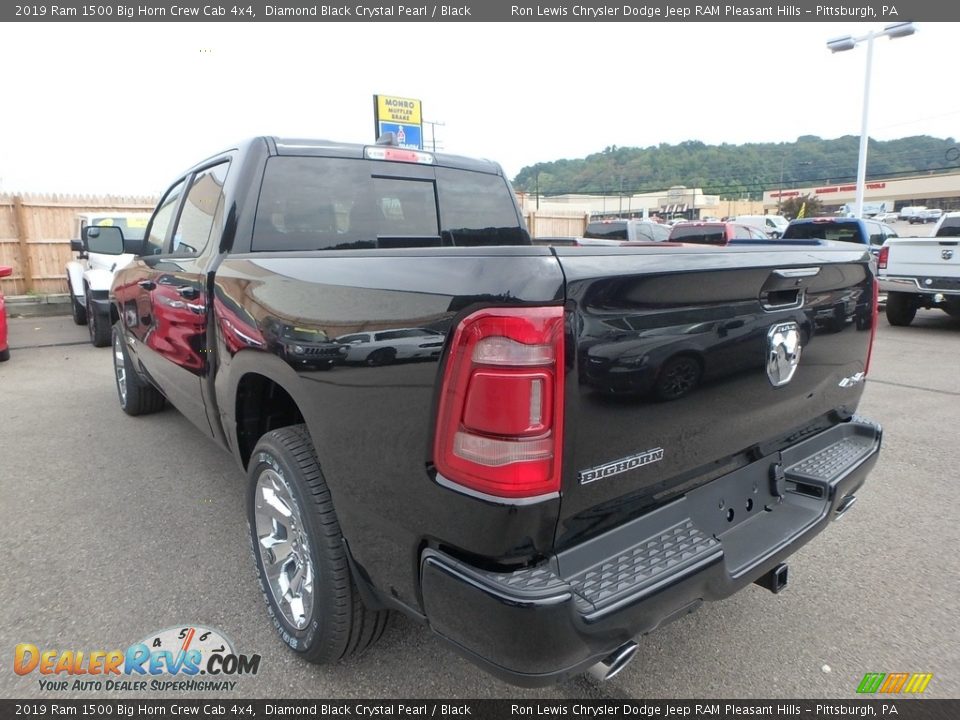 2019 Ram 1500 Big Horn Crew Cab 4x4 Diamond Black Crystal Pearl / Black Photo #3