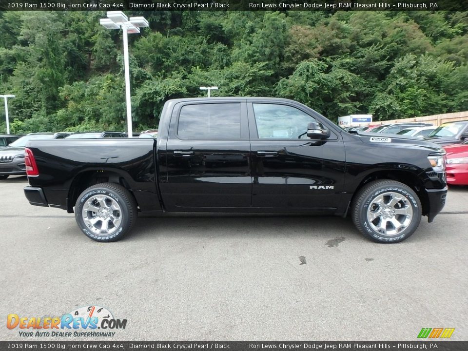 2019 Ram 1500 Big Horn Crew Cab 4x4 Diamond Black Crystal Pearl / Black Photo #6