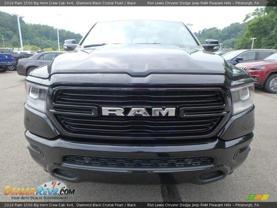 2019 Ram 1500 Big Horn Crew Cab 4x4 Diamond Black Crystal Pearl / Black Photo #8