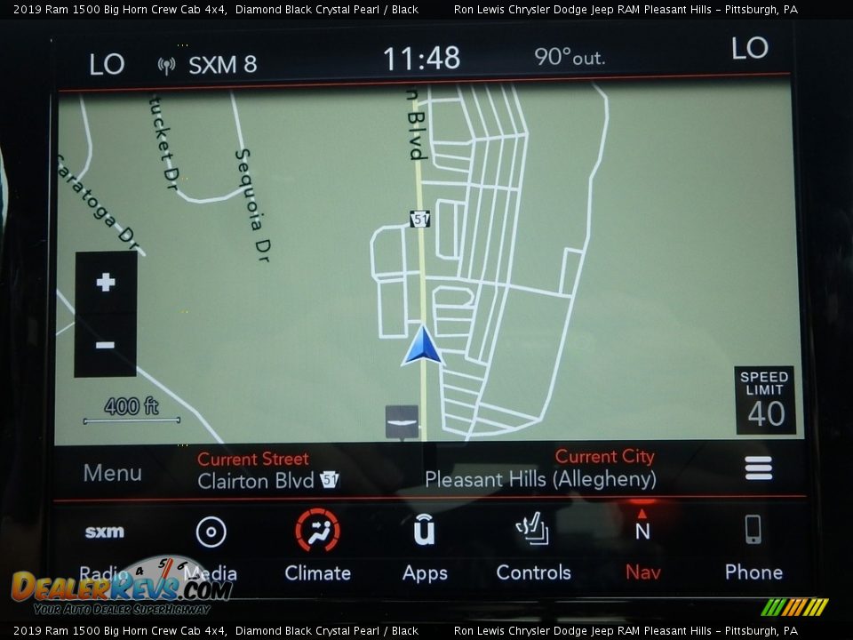 2019 Ram 1500 Big Horn Crew Cab 4x4 Diamond Black Crystal Pearl / Black Photo #16