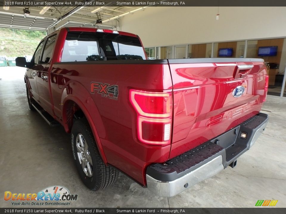 2018 Ford F150 Lariat SuperCrew 4x4 Ruby Red / Black Photo #3