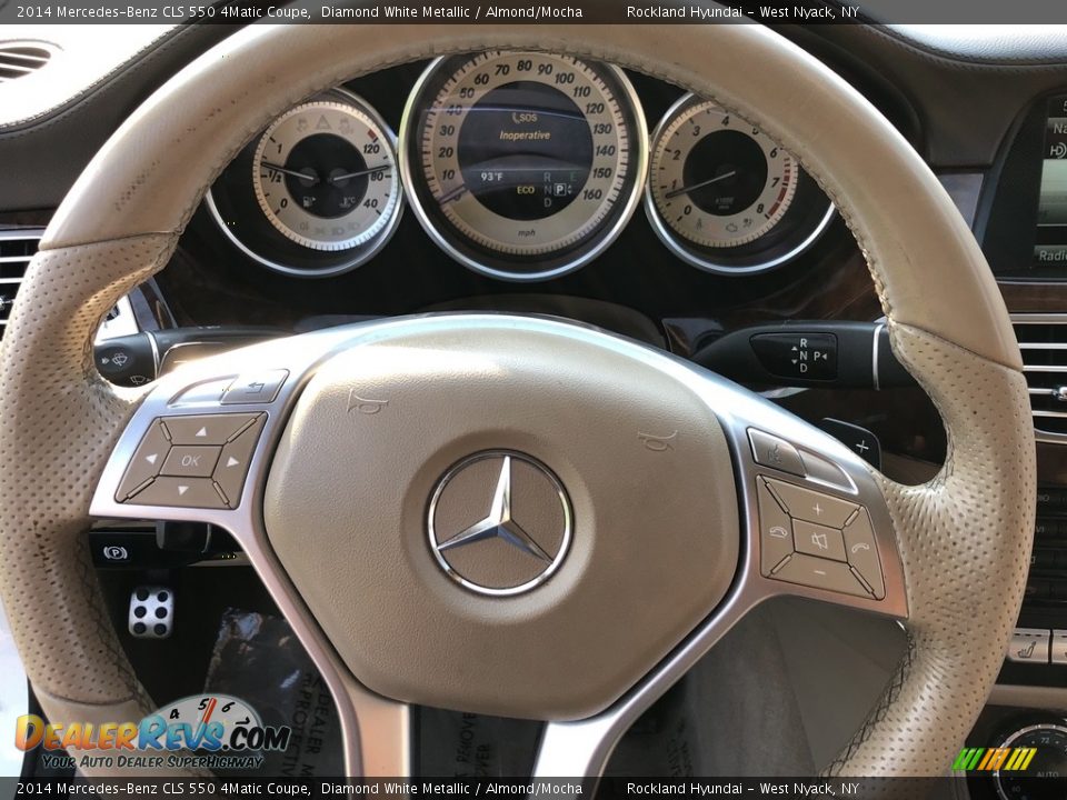 2014 Mercedes-Benz CLS 550 4Matic Coupe Diamond White Metallic / Almond/Mocha Photo #12