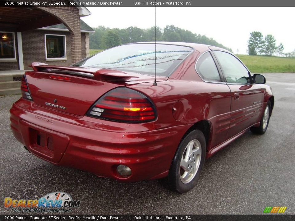 2000 Pontiac Grand Am SE Sedan Redfire Metallic / Dark Pewter Photo #3