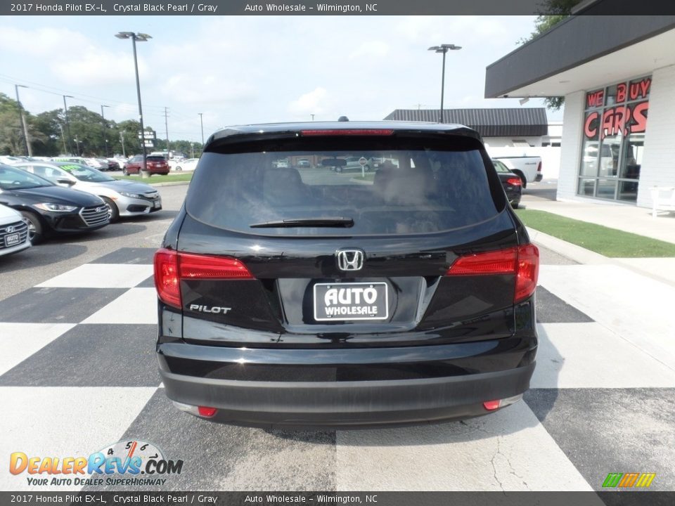 2017 Honda Pilot EX-L Crystal Black Pearl / Gray Photo #4