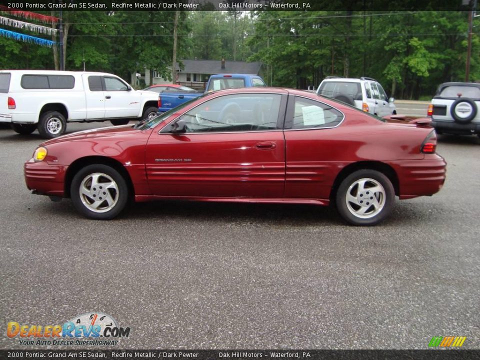 2000 Pontiac Grand Am SE Sedan Redfire Metallic / Dark Pewter Photo #6