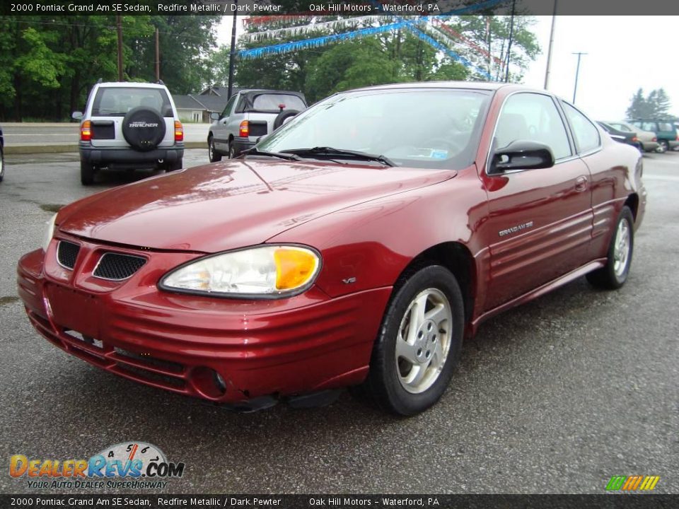 2000 Pontiac Grand Am SE Sedan Redfire Metallic / Dark Pewter Photo #7