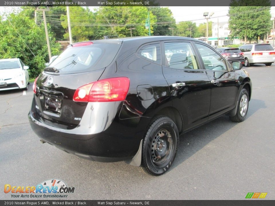 2010 Nissan Rogue S AWD Wicked Black / Black Photo #6