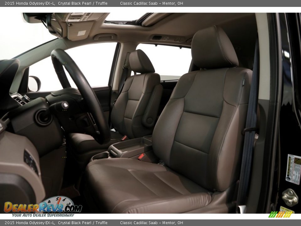 2015 Honda Odyssey EX-L Crystal Black Pearl / Truffle Photo #6