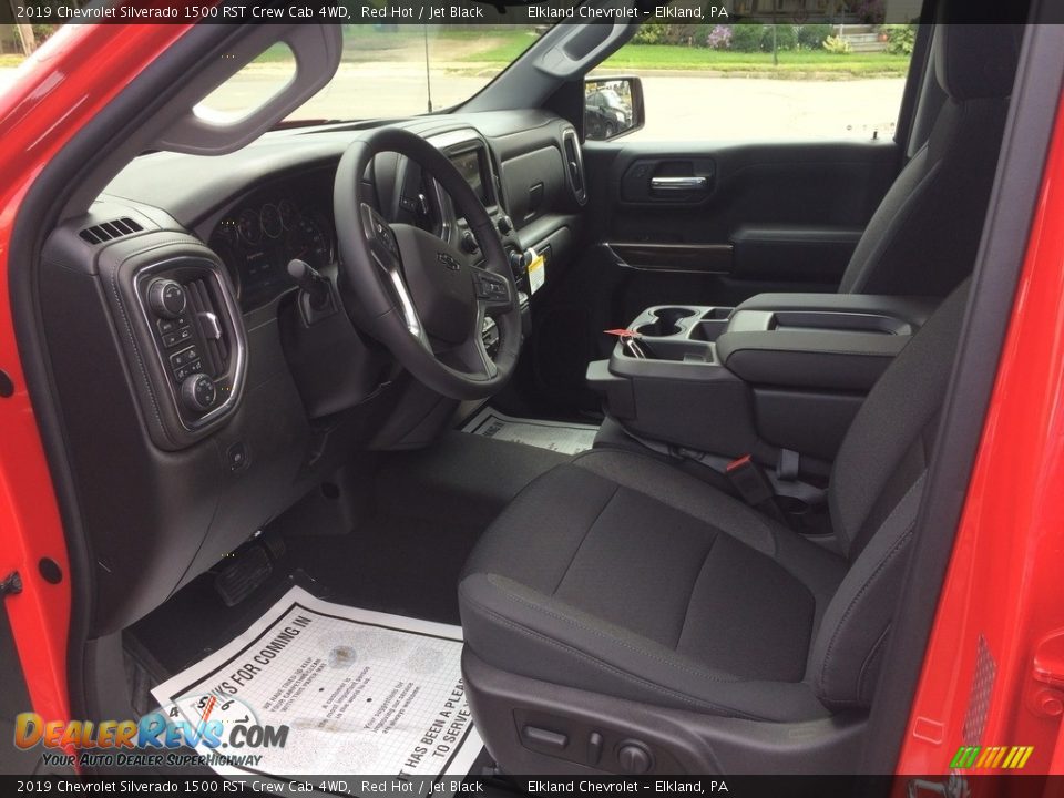 Jet Black Interior - 2019 Chevrolet Silverado 1500 RST Crew Cab 4WD Photo #13