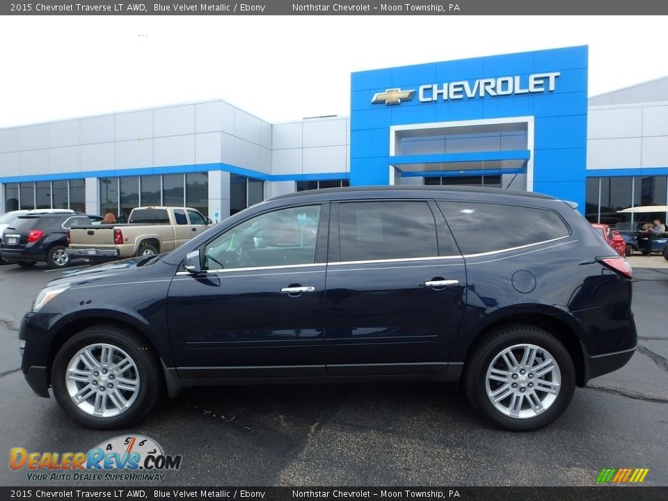 2015 Chevrolet Traverse LT AWD Blue Velvet Metallic / Ebony Photo #3
