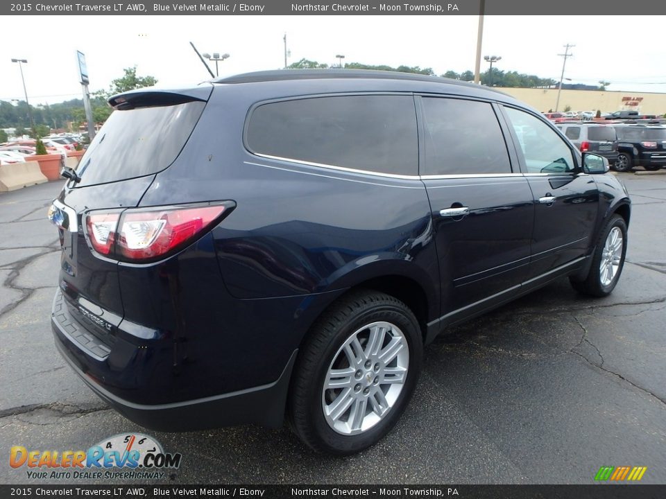 2015 Chevrolet Traverse LT AWD Blue Velvet Metallic / Ebony Photo #9