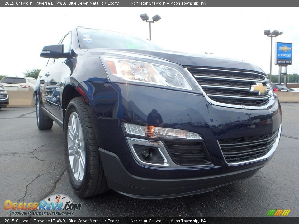 2015 Chevrolet Traverse LT AWD Blue Velvet Metallic / Ebony Photo #12