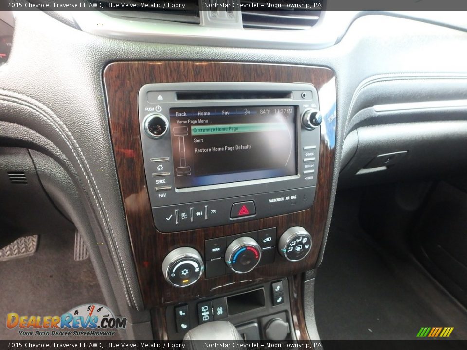 2015 Chevrolet Traverse LT AWD Blue Velvet Metallic / Ebony Photo #27