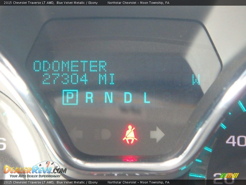2015 Chevrolet Traverse LT AWD Blue Velvet Metallic / Ebony Photo #29