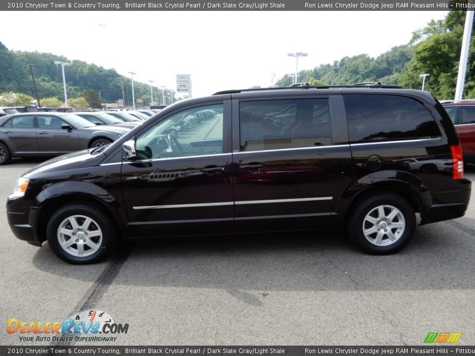 2010 Chrysler Town & Country Touring Brilliant Black Crystal Pearl / Dark Slate Gray/Light Shale Photo #2
