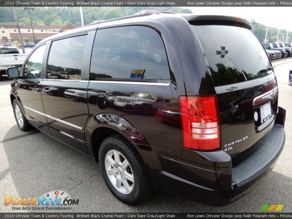 2010 Chrysler Town & Country Touring Brilliant Black Crystal Pearl / Dark Slate Gray/Light Shale Photo #3