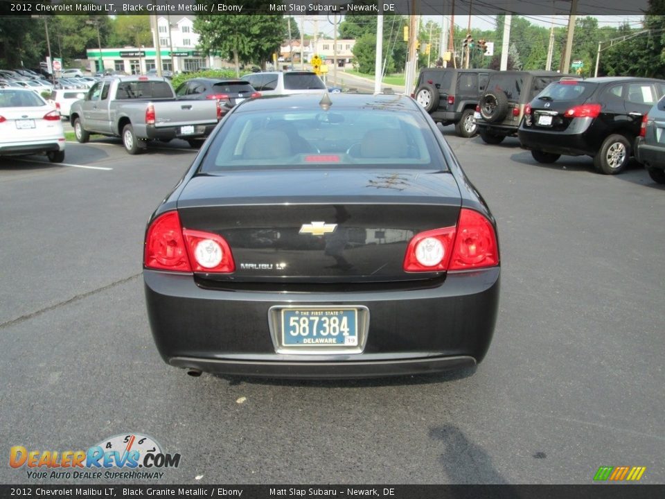 2012 Chevrolet Malibu LT Black Granite Metallic / Ebony Photo #7