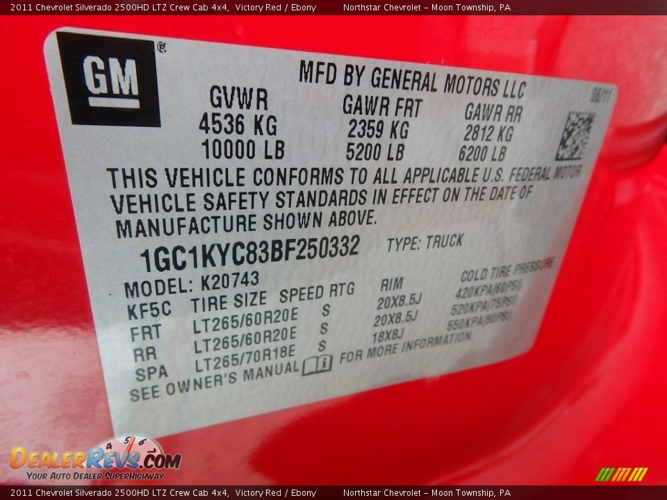 2011 Chevrolet Silverado 2500HD LTZ Crew Cab 4x4 Victory Red / Ebony Photo #29