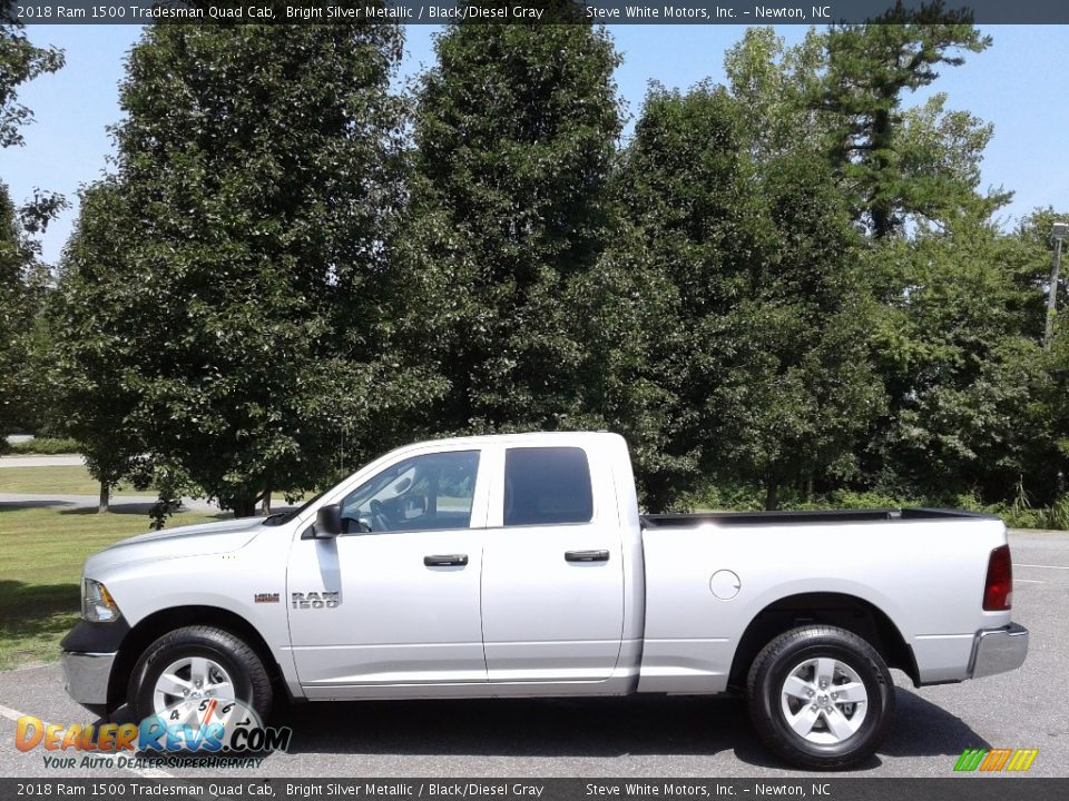 2018 Ram 1500 Tradesman Quad Cab Bright Silver Metallic / Black/Diesel Gray Photo #1