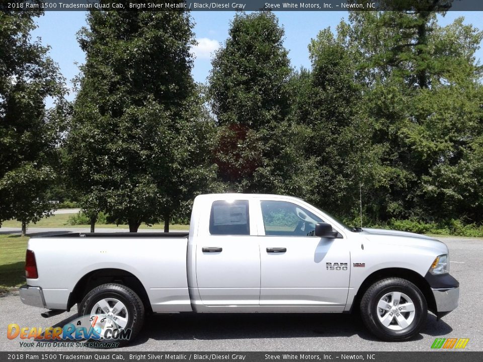 2018 Ram 1500 Tradesman Quad Cab Bright Silver Metallic / Black/Diesel Gray Photo #5