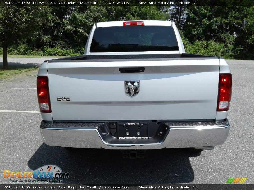 2018 Ram 1500 Tradesman Quad Cab Bright Silver Metallic / Black/Diesel Gray Photo #7