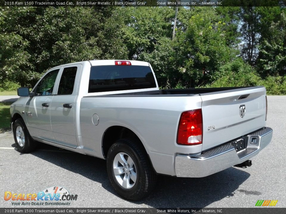 2018 Ram 1500 Tradesman Quad Cab Bright Silver Metallic / Black/Diesel Gray Photo #8