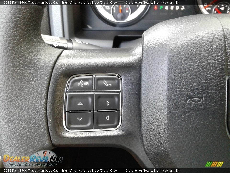 2018 Ram 1500 Tradesman Quad Cab Bright Silver Metallic / Black/Diesel Gray Photo #15