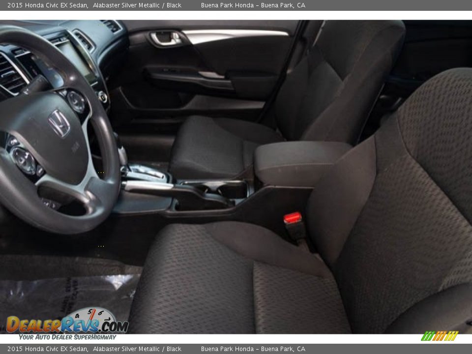 2015 Honda Civic EX Sedan Alabaster Silver Metallic / Black Photo #3